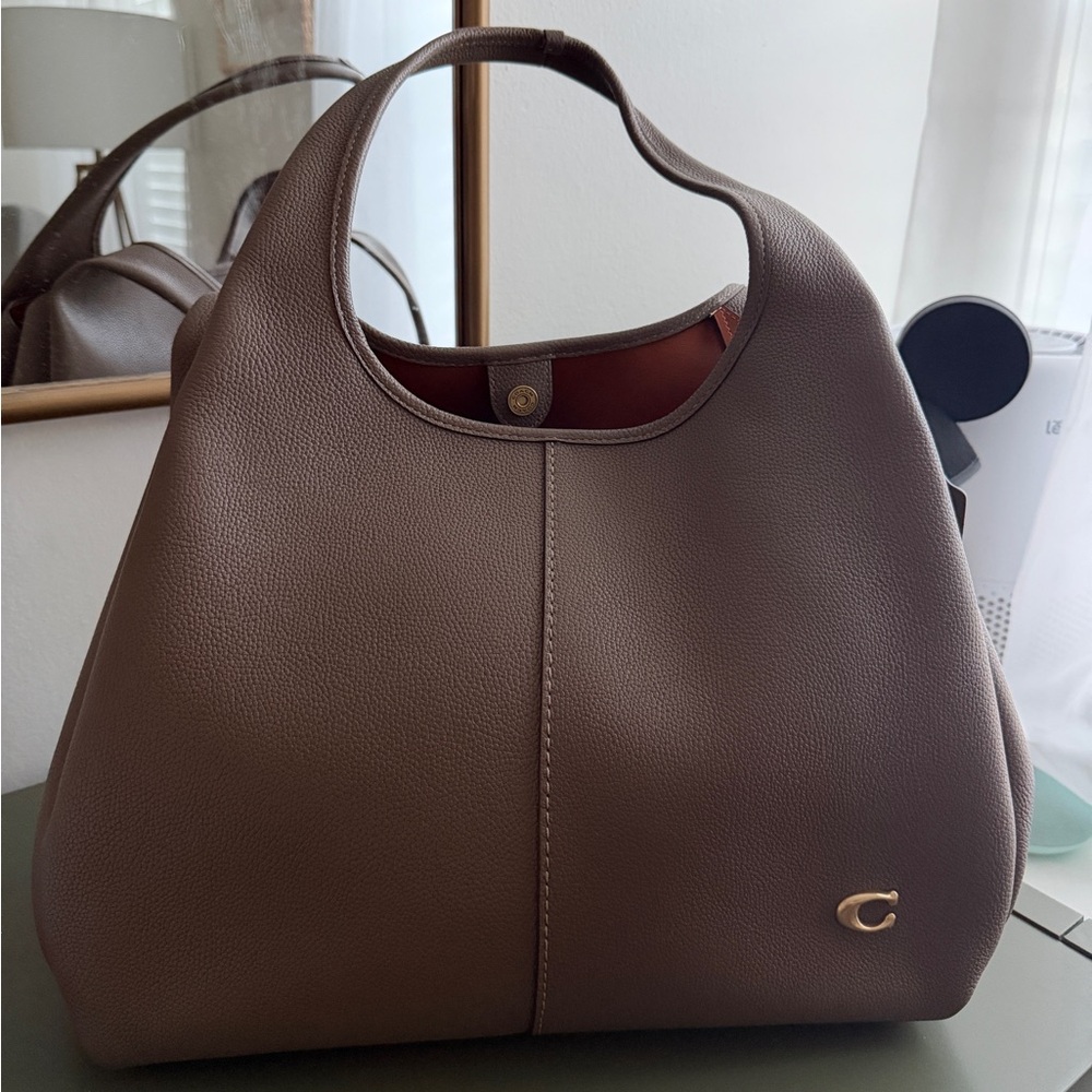 Coach Large Lana Shoulder Bag - Dark Stone - Picture 9 of 13